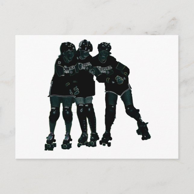 Roller Derby Girls Vykort (Framsida)