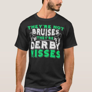 Roller Derby Kisses Not Bruises Roller Derby Team T Shirt