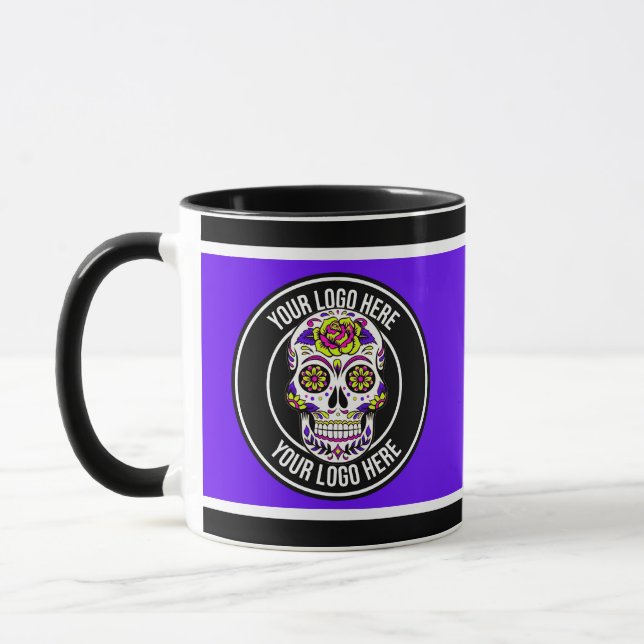 Roller Derby Logo Purple Black Team Name Uniform Mugg (Vänster)