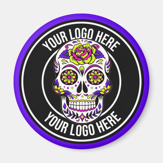 Roller Derby Logotyp Lila Svart Magnet (Framsidan)