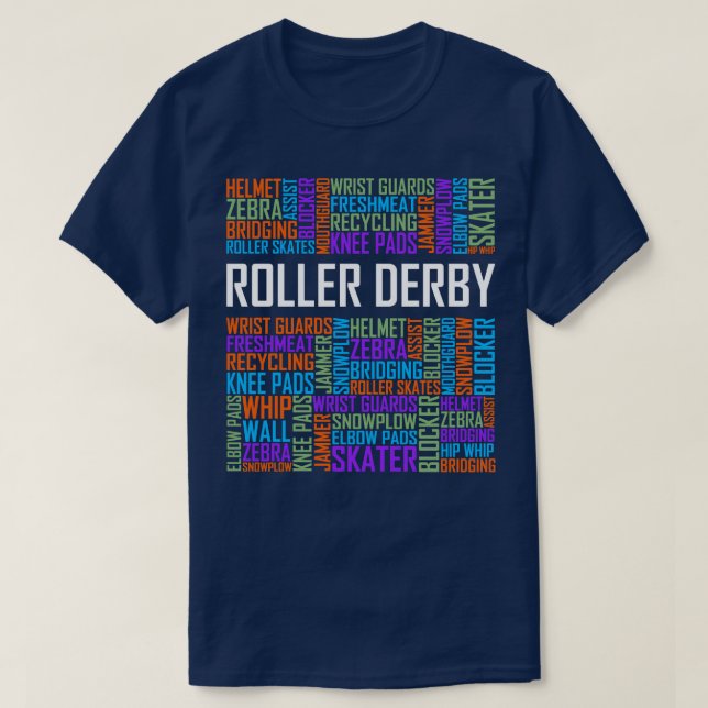 Roller Derby Ord T Shirt (Design framsida)