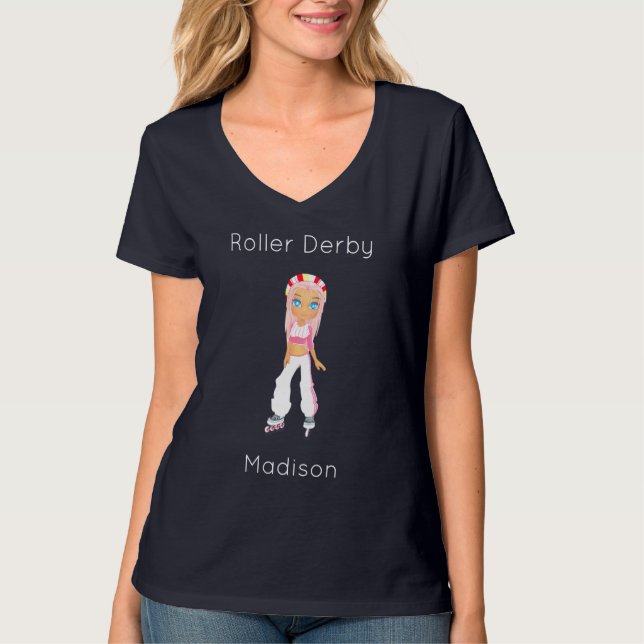 Roller Derby Personlig T-Shirt (Framsida)