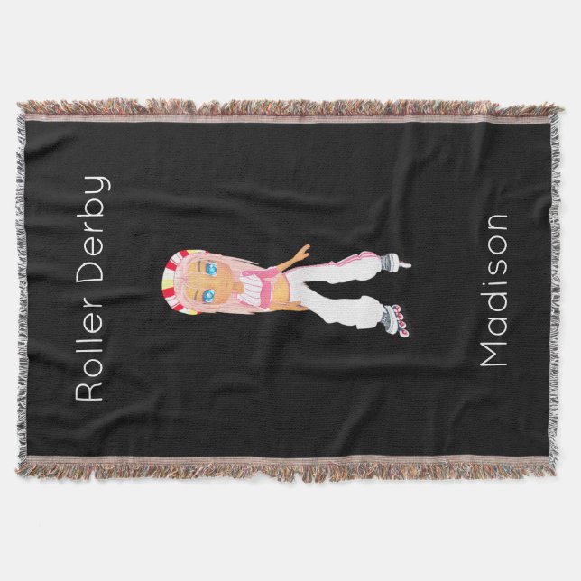 Roller Derby Personlig Throw Blanket Filt (Framsidan)