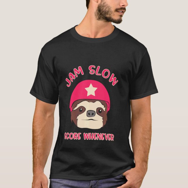 Roller Derby Player Slow Sking Team T Shirt (Framsida)