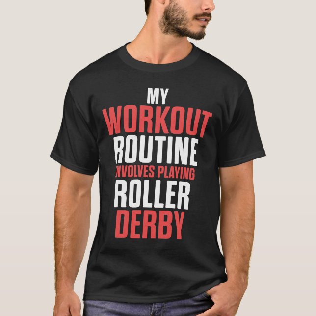 Roller Derby Player Workout Sker Team T Shirt (Framsida)