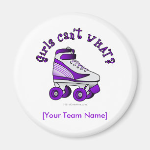 Roller Derby Skate - Lila Magnet