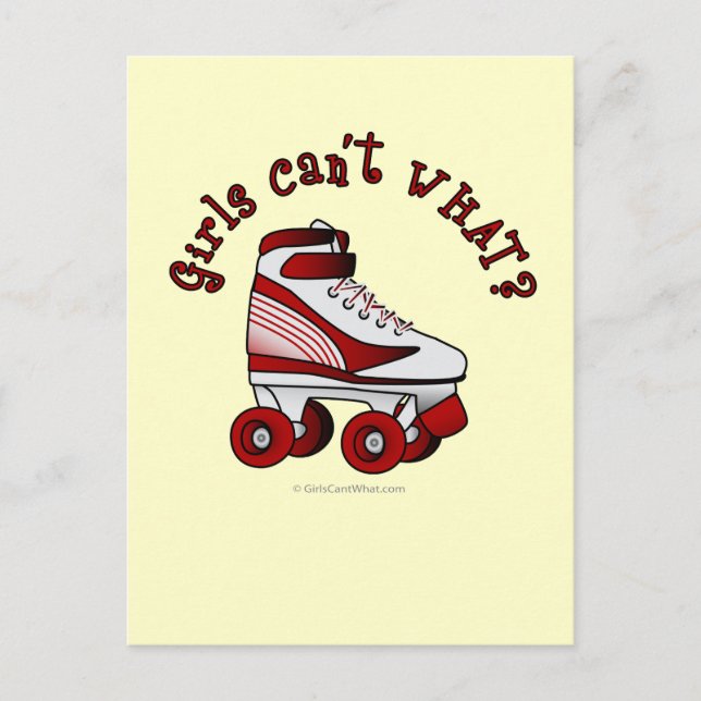 Roller Derby Skate - Red Vykort (Framsida)