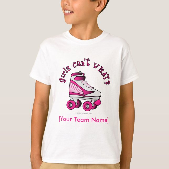 Roller Derby Skate - Rosa Tee Shirt (Framsida)