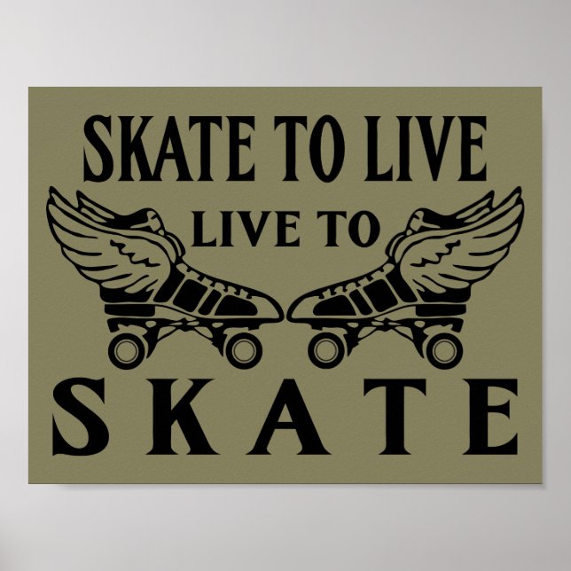 Roller Derby, Skate to Live, Live to Skate Poster (Framsidan)