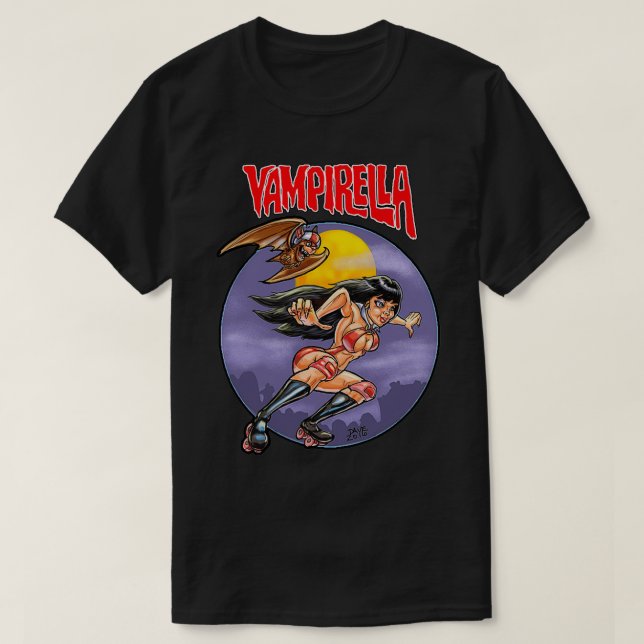 Roller Derby Vampirella T Shirt (Design framsida)