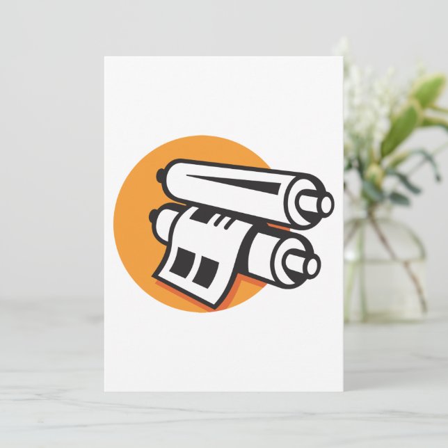 Roller för Papper Ikoninbjudan Inbjudningar (Stående Fram)