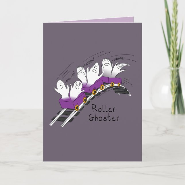Roller Ghoster Halloween-kort Kort (Framsida)