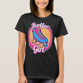Roller Girl Blue 80s Sommarrollskat, Rosa Blue T Shirt