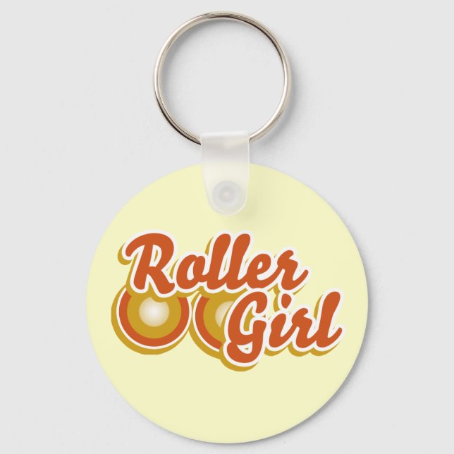 Roller Girl in the Derby Nyckelring (Framsida)