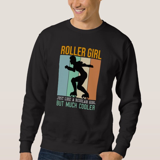Roller Girl Mycket Coolare Lång Ärmad Tröja (Framsida)