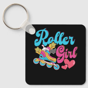 Roller Girl Skate Retro 70s 80s Rolling Skates? Nyckelring