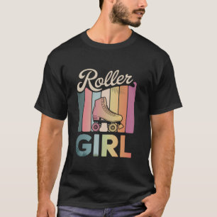 Roller Girl Skater Roller Skating 70s 90's Rol T Shirt