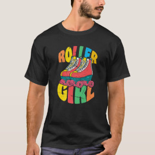 Roller Girl Vintage 70S Skate Roligt Party Girls T Shirt