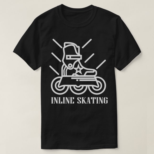 Roller med inline Skate Roller Shoes Rollerblades  T Shirt (Design framsida)