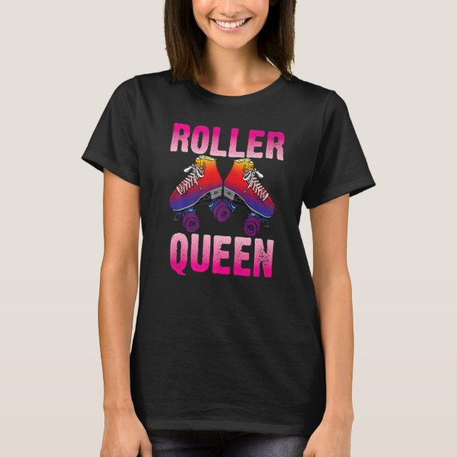 Roller Queen Retro 70s 80s Roller Skating Skater G T Shirt (Framsida)