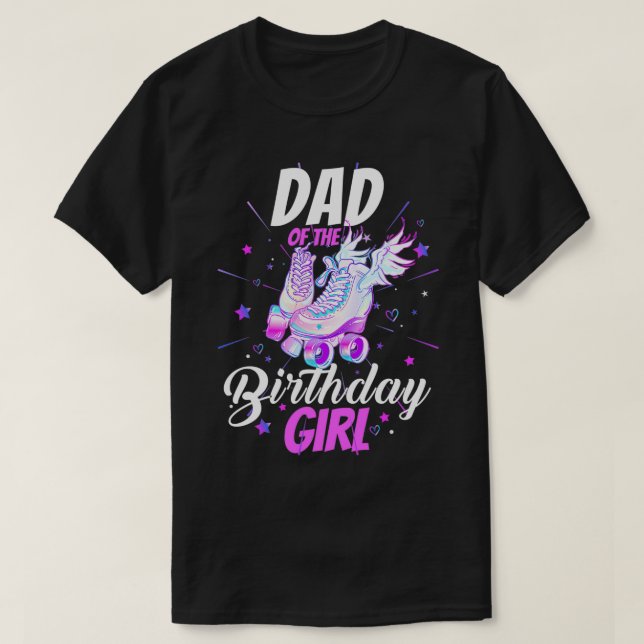 Roller Skate Birthday Pappa Funny Roller Skating P T Shirt (Design framsida)
