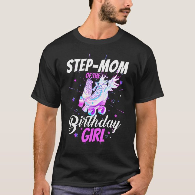 Roller Skate Birthday Step Mamma Funny Roller Skat T Shirt (Framsida)