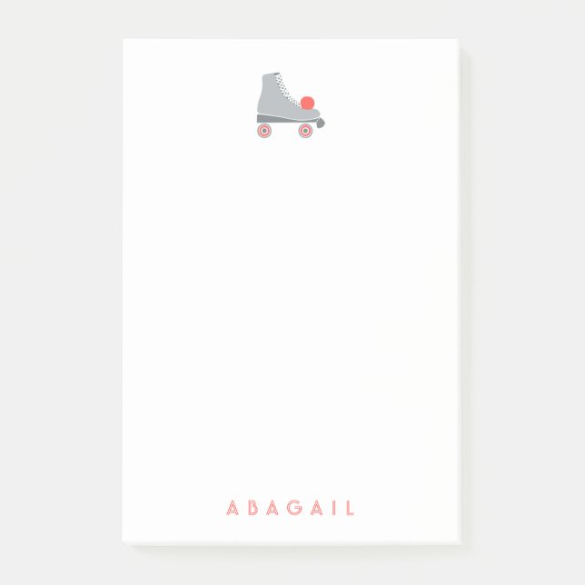 Roller Skate - Coral Post-it Block (Framsida)