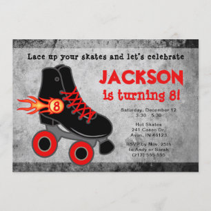 Roller Skate Extreme Boy's Birthday Investigation Inbjudningar