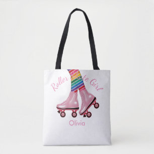 Roller Skate Girl - Personalize Tygkasse