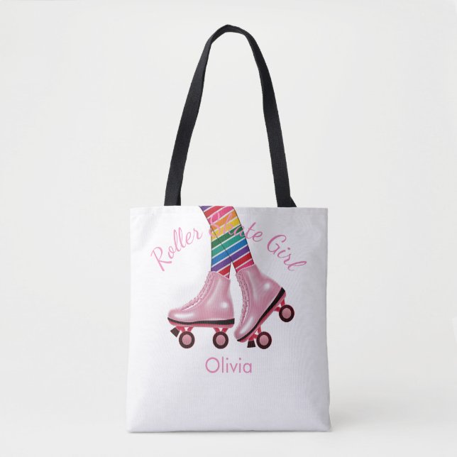 Roller Skate Girl - Personalize Tygkasse (Framsida)