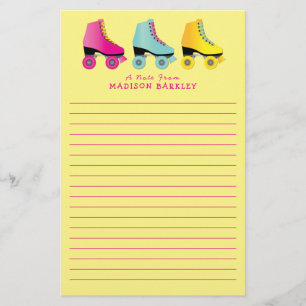 Roller Skate Kid Cute Retro Skate Brevpapper