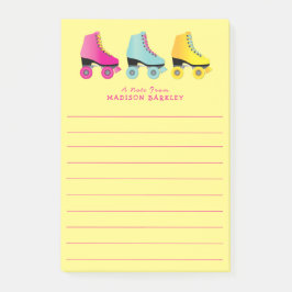 Roller Skate Kid Cute Retro Sking Post it Notes Post-it Block