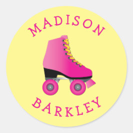 Roller Skate Kid Cute Skating Seal Sticker Runt Klistermärke