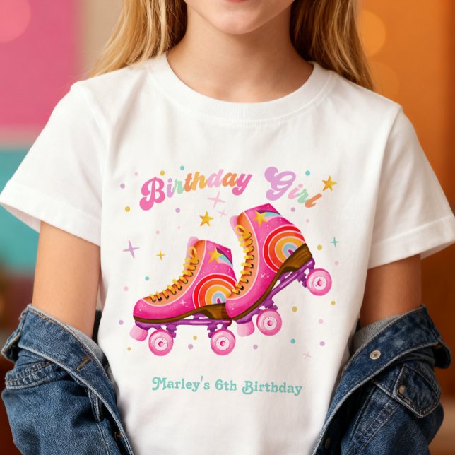 Roller Skate Let's Roll Skating Girl Birthday T Shirt (Skapare uppladdad)
