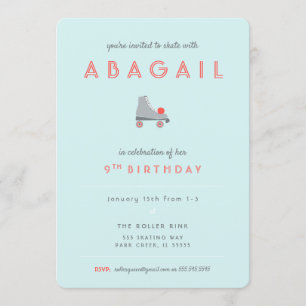 Roller Skate Party Inbjudningar