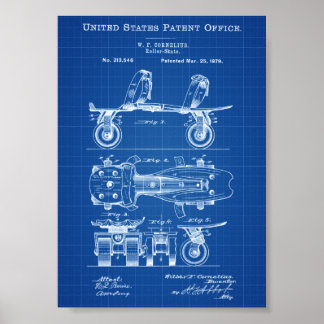 Roller Skate Patent - Roller Skate Art, Iports Art Poster