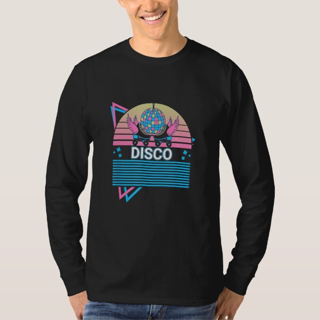 Roller Skate Roller Skating Retro Disco_1 T Shirt (Framsida)
