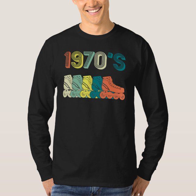 Roller Skate Skating 70s Retro T Shirt (Framsida)