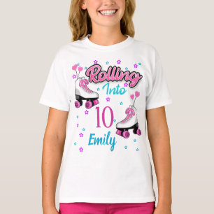 Roller Skate Skating Anpassningsbar Birthday MAtch T Shirt