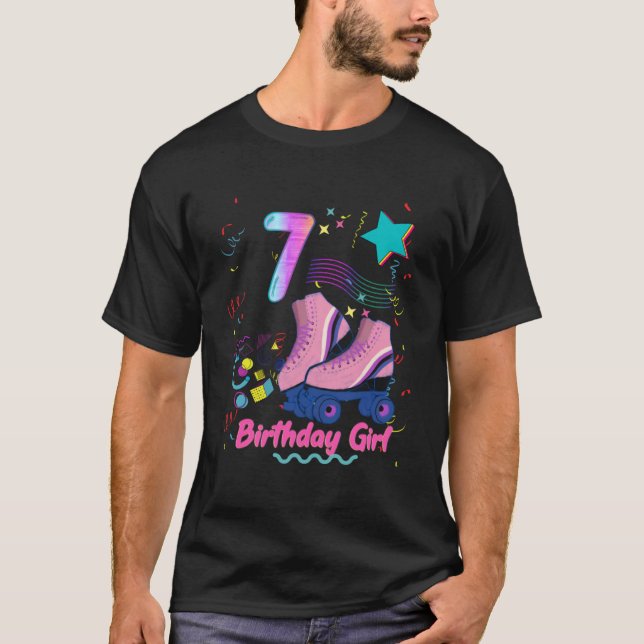 Roller Skate Skating Party Girl Group Matching AG T Shirt (Framsida)