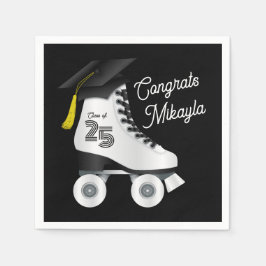 Roller Skate Studentfest Skating Rink Black Pappersservett
