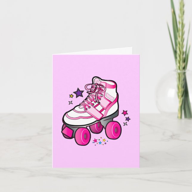Roller Skate Tack för att du kom till Party och Gi (Framsida)