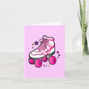 Roller Skate Tack för att du kom till Party och Gi Kort