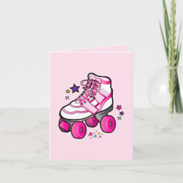 Roller Skate Tack för att du kom till Party och Gi Kort