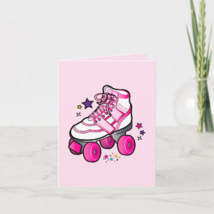 Roller Skate Tack för att du kom till Party och Gi Kort