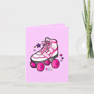 Roller Skate Tack för att du kom till Party och Gi Kort