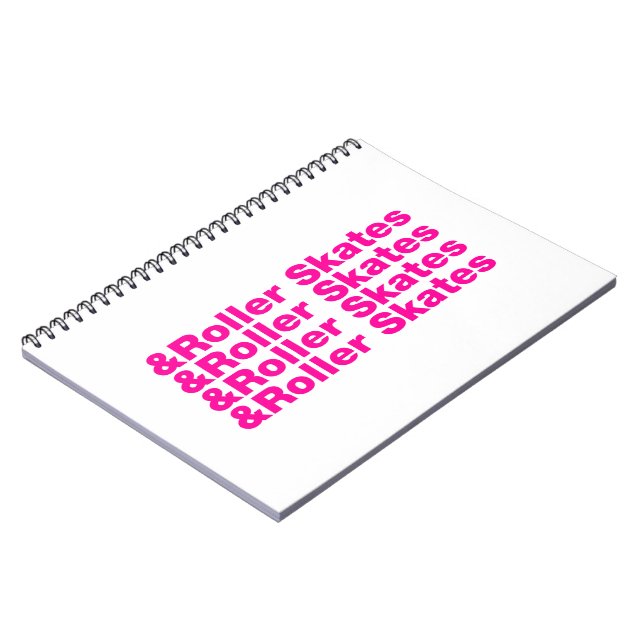 & Roller Skates Anteckningsbok Med Spiral (Vänstra Sidan)