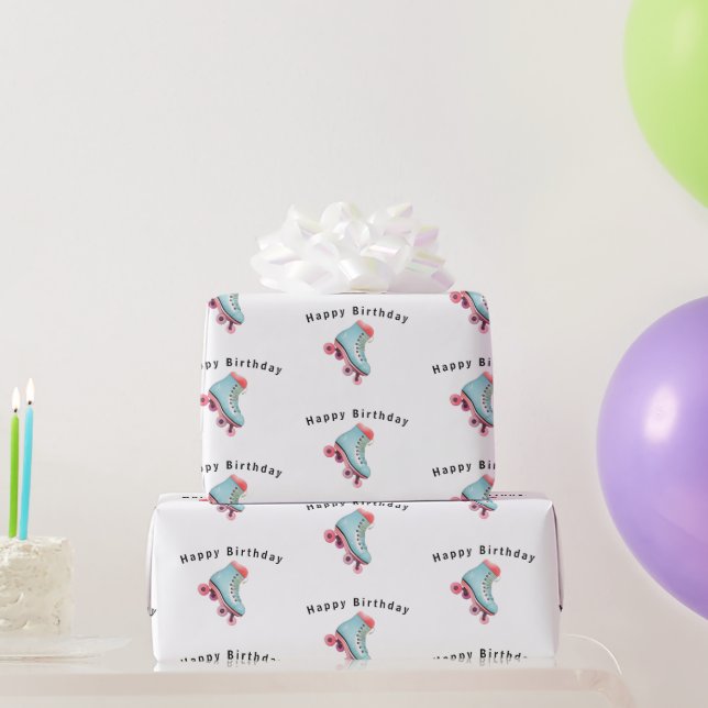 Roller Skates Grattis på födelsedagen Presentpapper (Festgåvor)