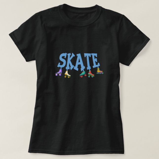 Roller Skates Inline Skating Rollerblading Gift T Shirt (Design framsida)