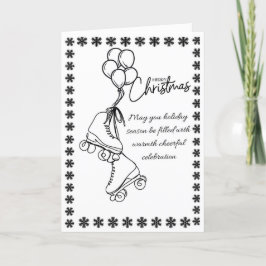 "Roller Skates-julkort - Modern minimalist Helgkort